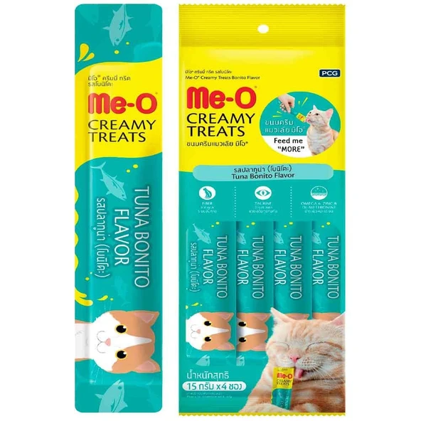 Meo Kurutulmuş Füme Ton Balıklı Krema Kedi Ödülü 4x15 gr ürün görseli 1