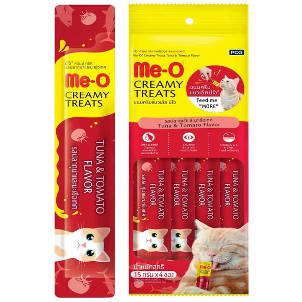 Meo Ton Balıklı Domatesli Krema Kedi Ödülü Kedi Çorbası 4x15 gr ürün görseli 1