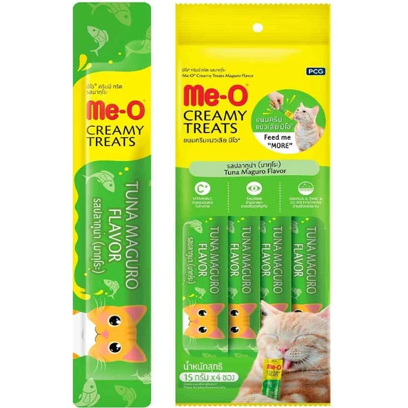 Meo Sarı Yüzgeçli Orkinos Balıklı Krema Kedi Ödülü 4x15 gr ürün görseli 1