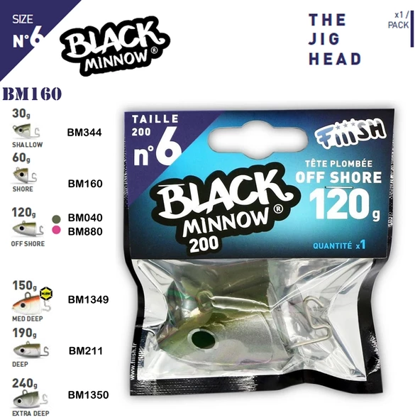 Fiiish Black Minnow BM200/6 1X Jig Head ürün görseli 1