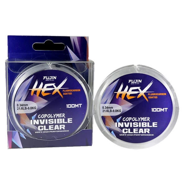 Fujin Hex SHT Ultra FC Kaplama 100m Fluorocarbon Misina ürün görseli 1
