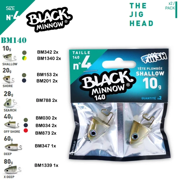 Fiiish Black Minnow BM140/4 Jig Head ürün görseli 1