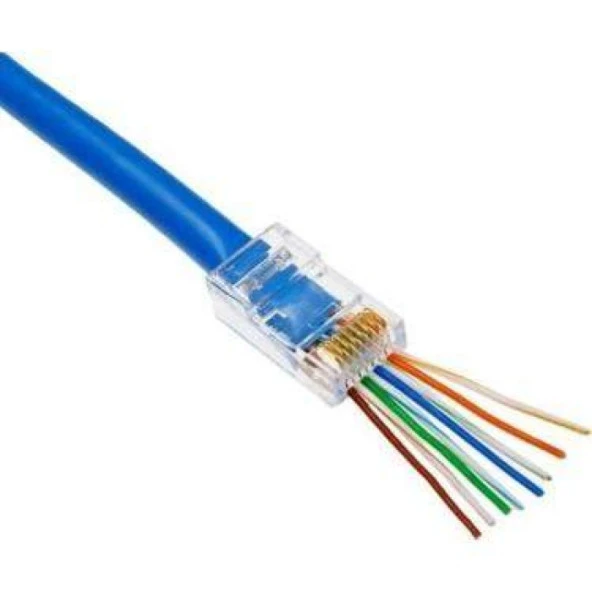 ODS  C6ERJ45T 8P/8C EZ-PLUG YENI NESIL CAT6 RJ45 KONNEKTÖR 100LÜ ürün görseli 1