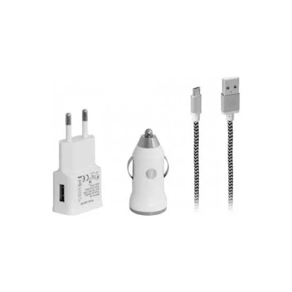 FRISBY  FA-7540MU ANDROID DATA KABLO+ADAPTÖR+ARAÇ SARJ KITI ürün görseli 1