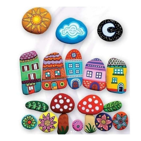 UconeX Eğlenceli Taş Boyama Seti Stone Painting 6+ Yaş ürün görseli 1