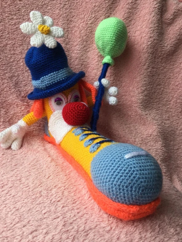 Palyaço Kalemlik Amigurumi Organik Oyuncak ürün görseli 1