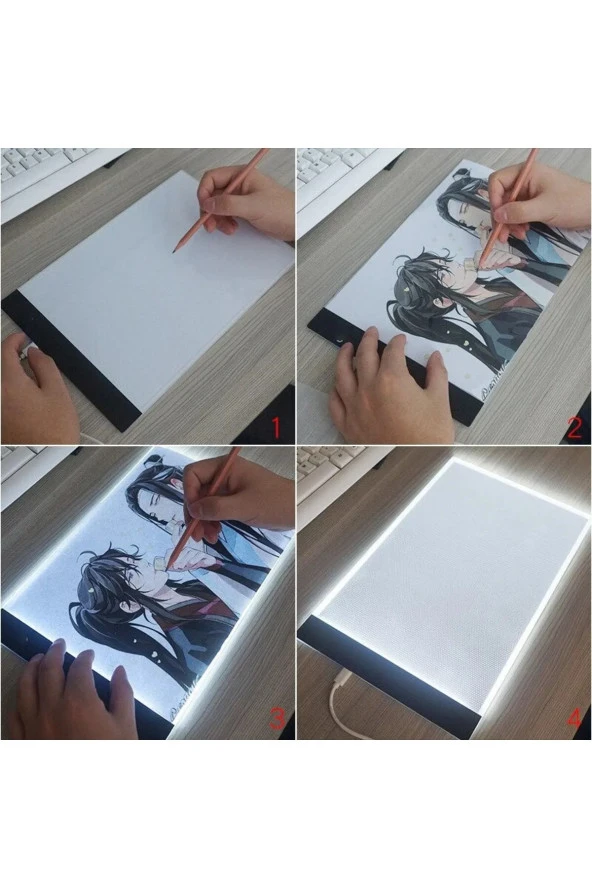 TechTic  A5 Led Işıklı Çizim Kopyalama Çizim Yansıtma Çizim Tahtası Grafik Tahtası Çizim Tableti ürün görseli 1
