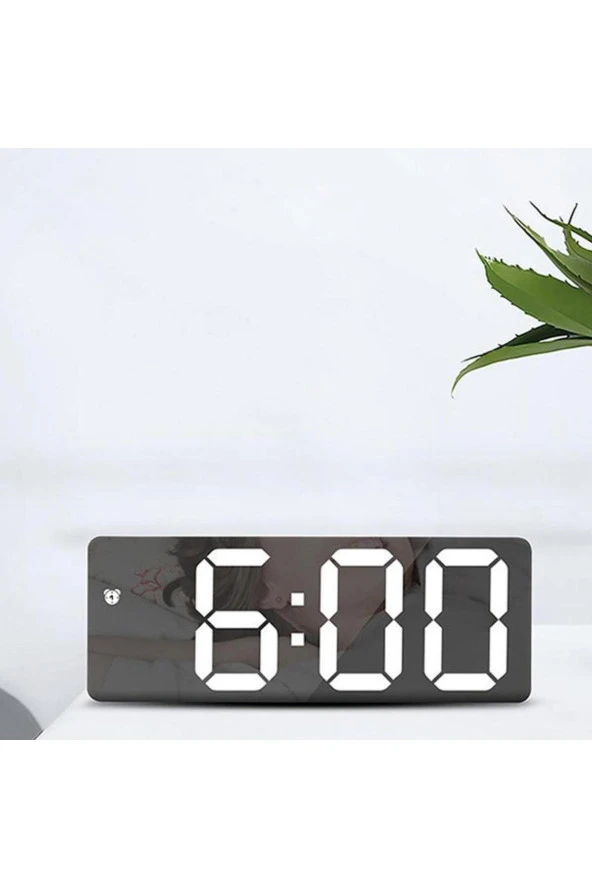 TechTic  LED Dijital Masa Saati Alarm Termometre Tarih Aynalı Masaüstü Saat ürün görseli 1