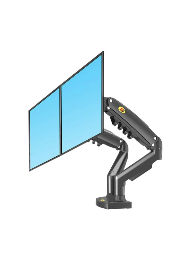 TechTic  North Bayou Nb F160 Masa Montajlı Çift Kollu Monitör Tutucu Usb3.0 ürün görseli 1