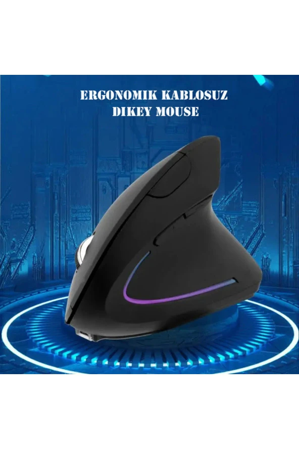 TechTic  Oyuncu Mouse Bilek Destekli Ergonomik Kablosuz Dikey Mouse Vertical Gamer Mouse Fare ürün görseli 1
