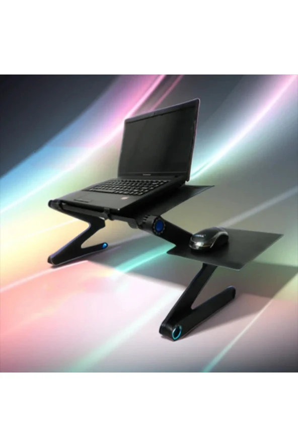 TechTic  Çok Fonksiyonlu Katlanabilir Leptop Standı Mouse Pad+Çift Fan+Notebook Laptop Sehpası ürün görseli 1