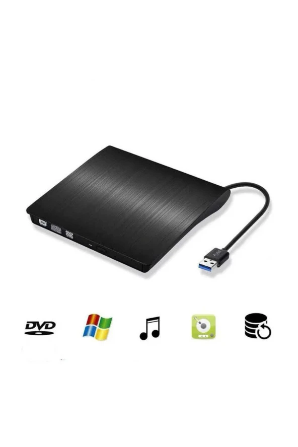TechTic  Usb 3.0 Harici Dvdrw Slim External Cd Dvd Yazıcı Okuyucu Ultra İnce Writer ürün görseli 1