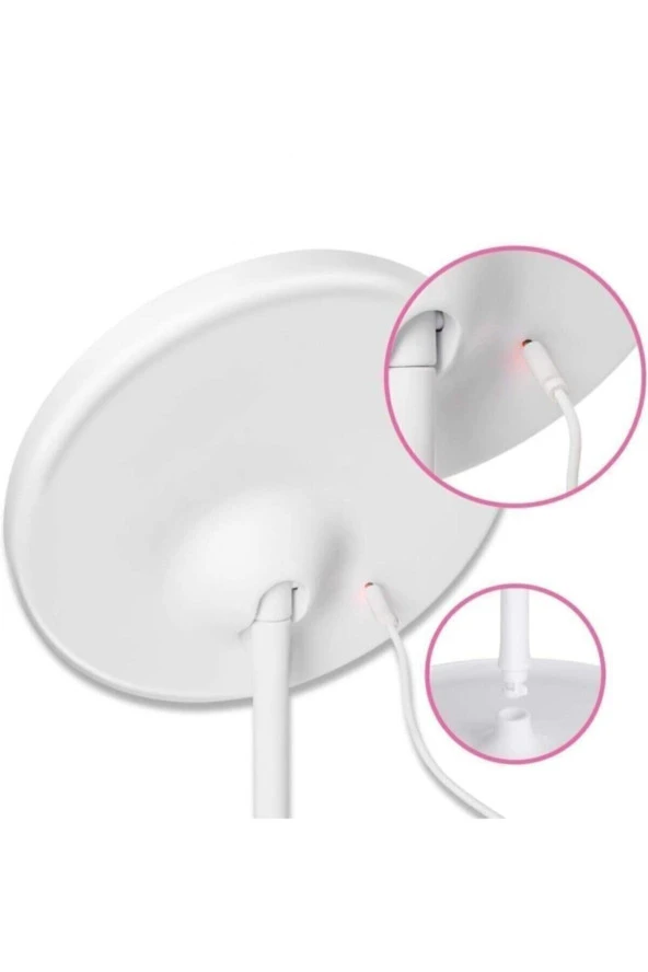 TechTic  Dokunmatik Led Işıklı Usb Li Yuvarlak Masa Üstü Makyaj Aynası Makyaj Aynası Ledli ürün görseli 1