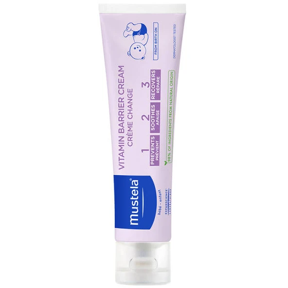 Mustela Vitamin Barrier 1-2-3 Cream - Pişik Önleyici Bakım Kremi 100ml ürün görseli 1