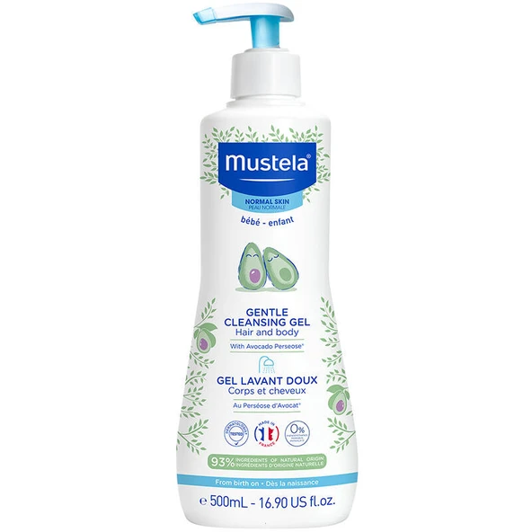 Mustela Gentle Cleansing Gel - Bebek Saç ve Vücut Şampuanı 500ml ürün görseli 1