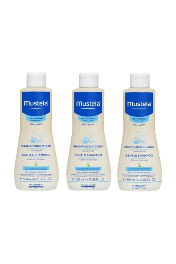 MUSTELA Gentle Shampoo Bebek Şampuanı 500 Ml * 3 Adet ürün görseli 1