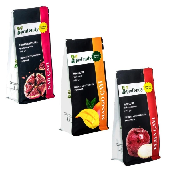PRAFENDY NAR - MANGO - ELMA ÇAYI, GERÇEK MEYVE TANELİ 3 x 250 Gr ürün görseli 1