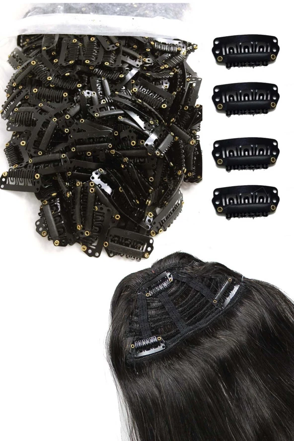 Prodiva Peruk, Çıtçıt, Postiş, Yarımay, Kahkül Küçük Klipsleri 80/ 100 Gr  Siyah Paket ürün görseli 1