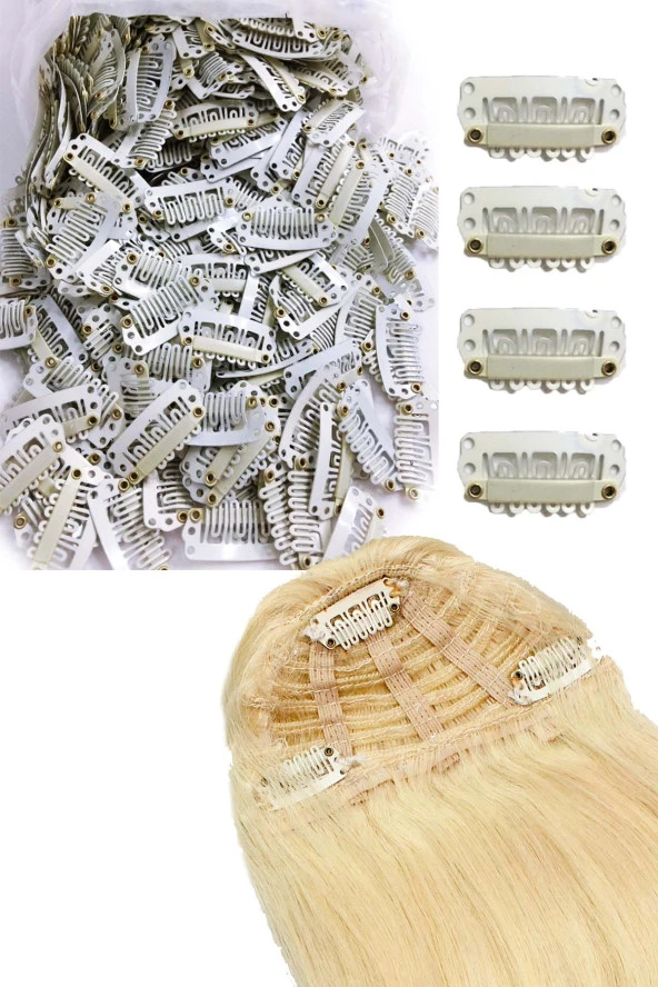 Prodiva Peruk, Çıtçıt, Postiş, Yarımay, Kahkül Küçük Klipsleri 80 Adet / 100 Gr Platin Paket ürün görseli 1