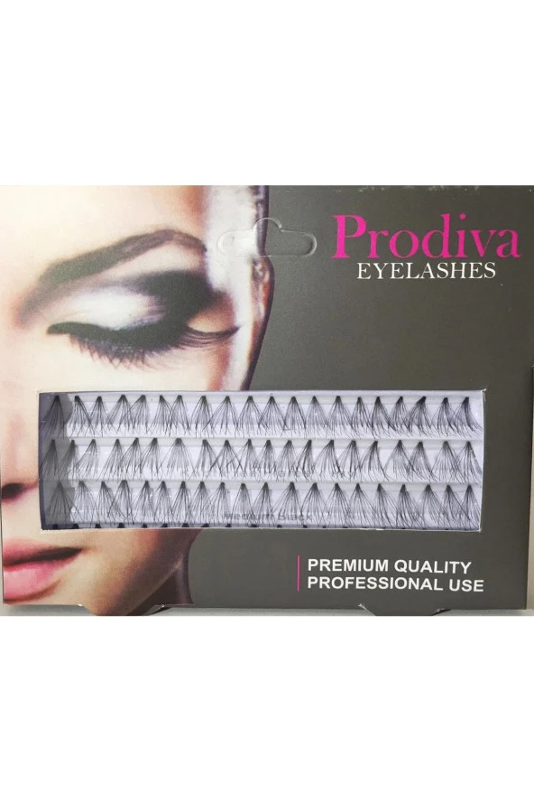 Prodiva Marka 7 Ply 80 Adet Tekli Düğümsüz Takma Kirpik - Medium ürün görseli 1