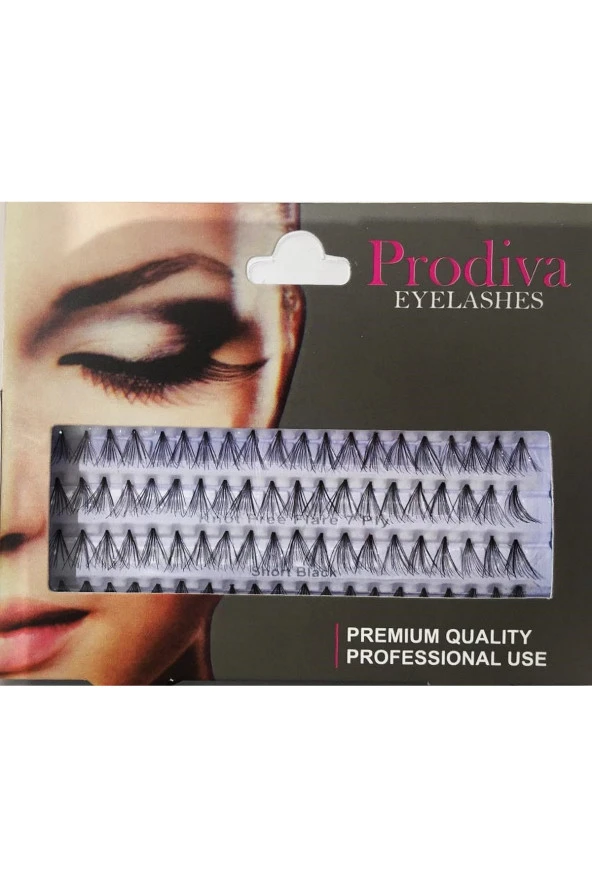 Prodiva Marka 7 Ply 80 Adet Tekli Düğümsüz Takma Kirpik - Short ürün görseli 1