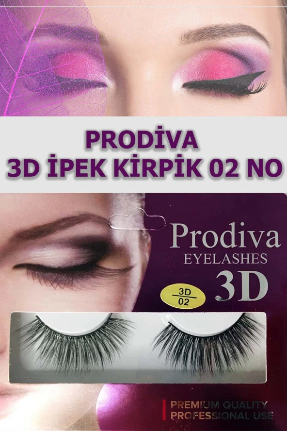 Prodiva Marka 10’lu 3d İpek Kirpik 2 No ürün görseli 1