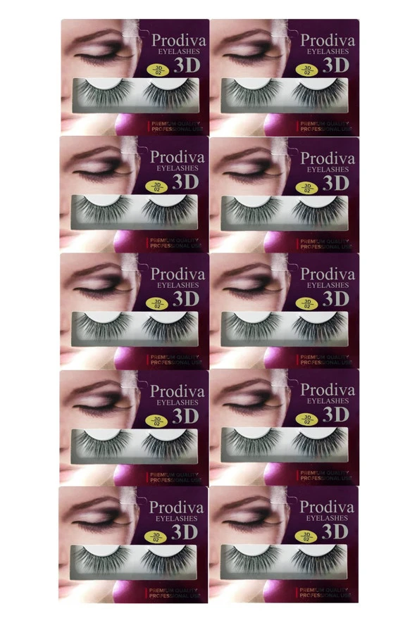 Prodiva Marka 10’lu 3d İpek Kirpik 2 No - Resim 3