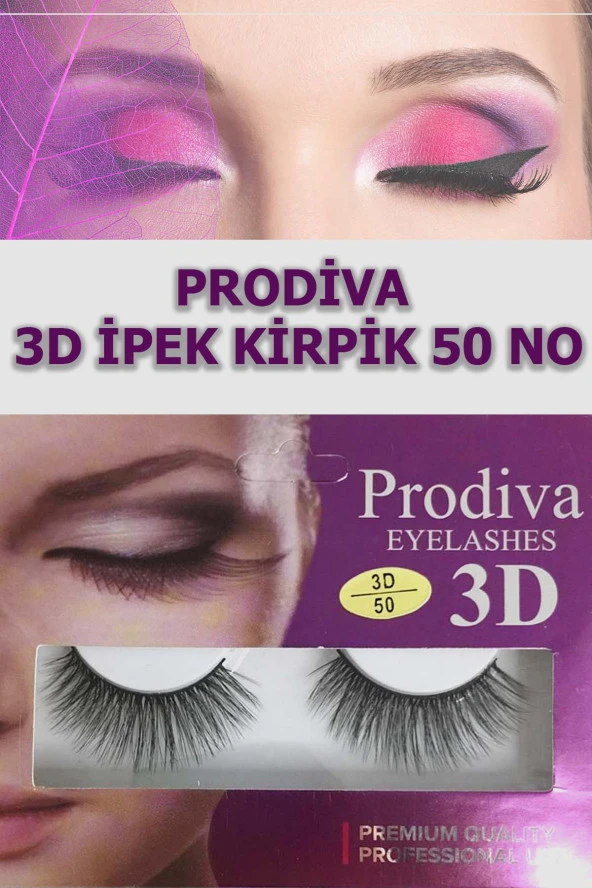 Prodiva Marka 10’lu 3d İpek Kirpik 50 No ürün görseli 1