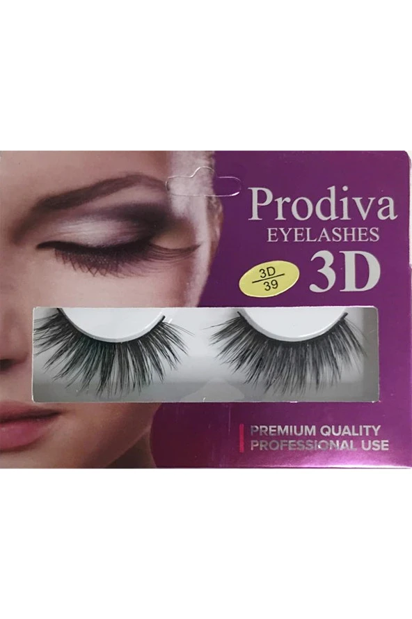 Prodiva Marka 10’lu 3D İpek Kirpik 39 No - Resim 3