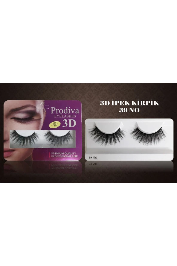 Prodiva Marka 10’lu 3D İpek Kirpik 39 No - Resim 4