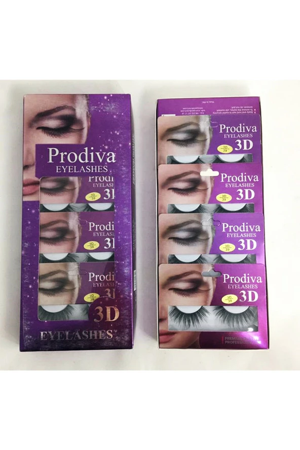 Prodiva Marka 10’lu 3D İpek Kirpik 39 No - Resim 7