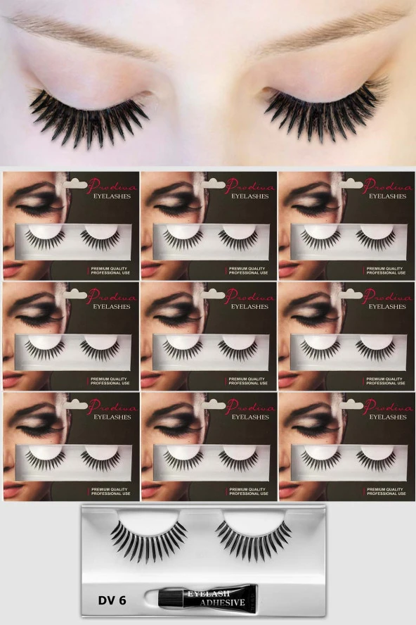 Prodiva Dv 6 Model Bütün Kirpik Takma Kirpik 10 Lu Paket ürün görseli 1