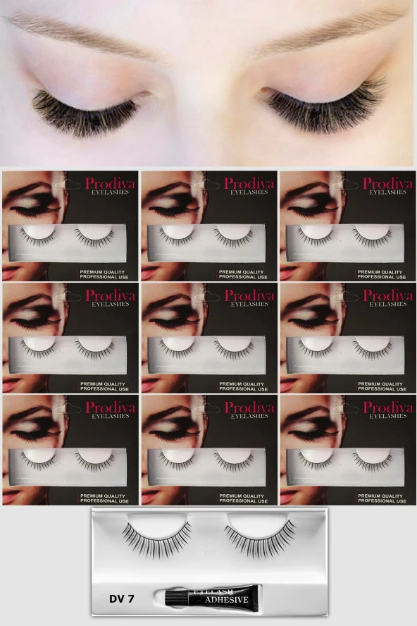 Prodiva Dv 7 Model Bütün Takma Kirpik 10 Lu Paket ürün görseli 1