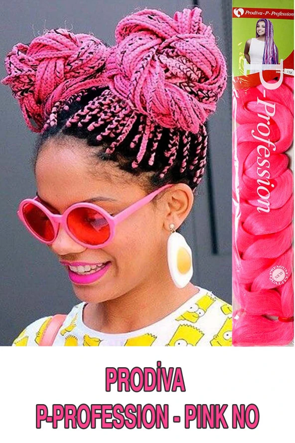 Sentetik Örgülük Saç,Afrika Örgüsü,Twist Örgü,Rasta saçı PINK ürün görseli 1