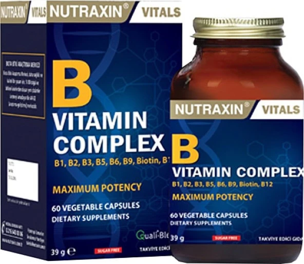 Nutraxin B Complex Vitamin 60 Kapsül ürün görseli 1