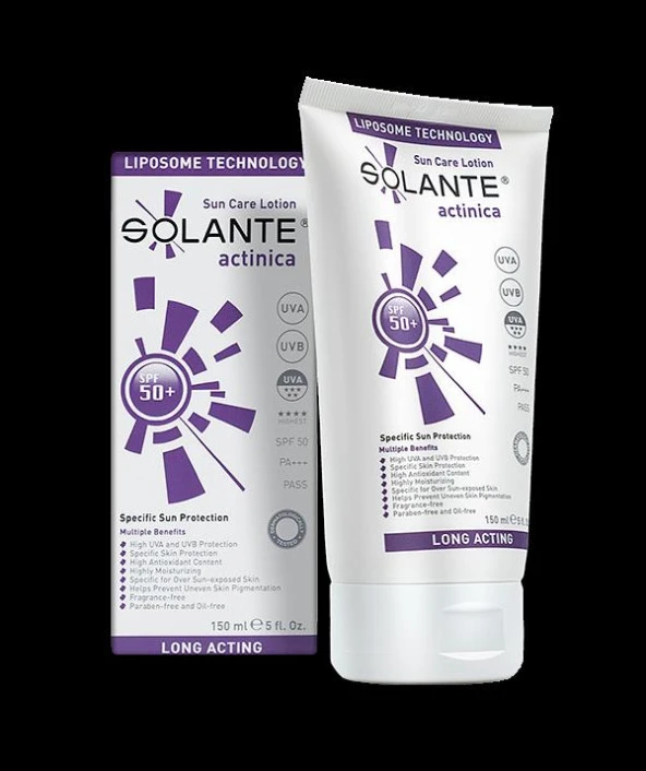 Solnte Actinica Sun Care Losyon SPF50 150 ml ürün görseli 1