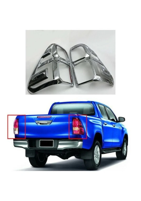 Toyota Hilux 2016-2019 için Stop Çerçevesi ABS Krom ürün görseli 1