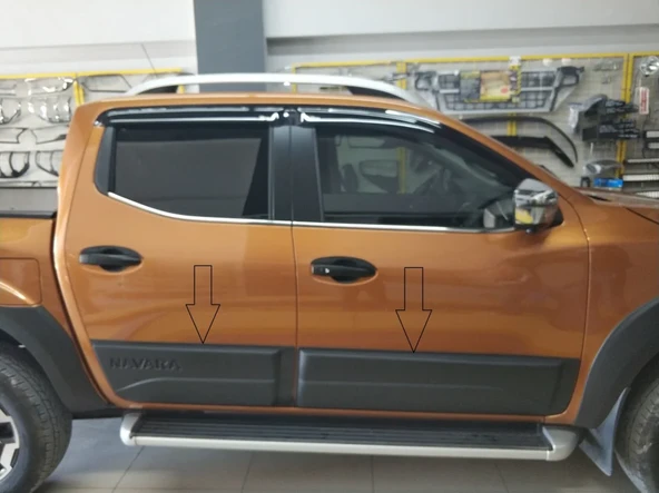 Nissan Navara Uyumlu Gövde Kaplama Yan Kapı Koruma 2012 /2019 Parça ürün görseli 1