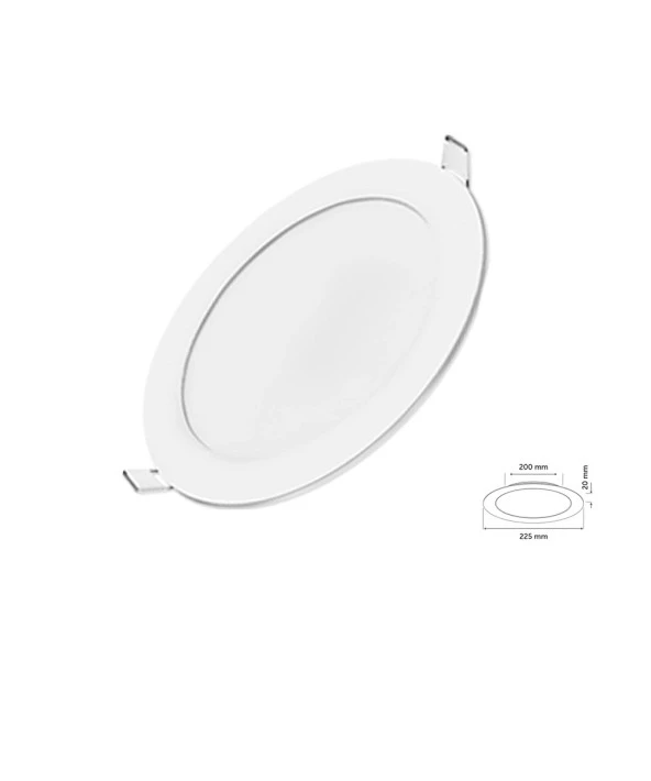 18W Sıva Altı Yuvarlak Slim Led Panel Beyaz Işık 2 Adet ürün görseli 1
