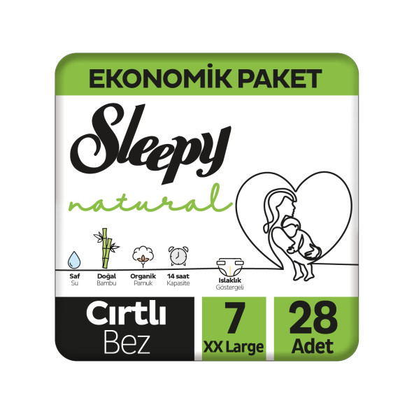 Sleepy Natural 7 Numara XX Large 28'li Bebek Bezi ürün görseli 1