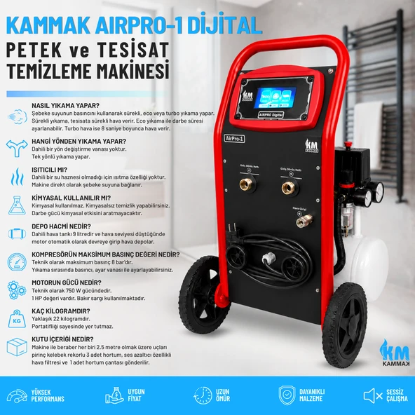 Kammak AirPro-1 Dijital Petek Temizleme Makinesi ürün görseli 1