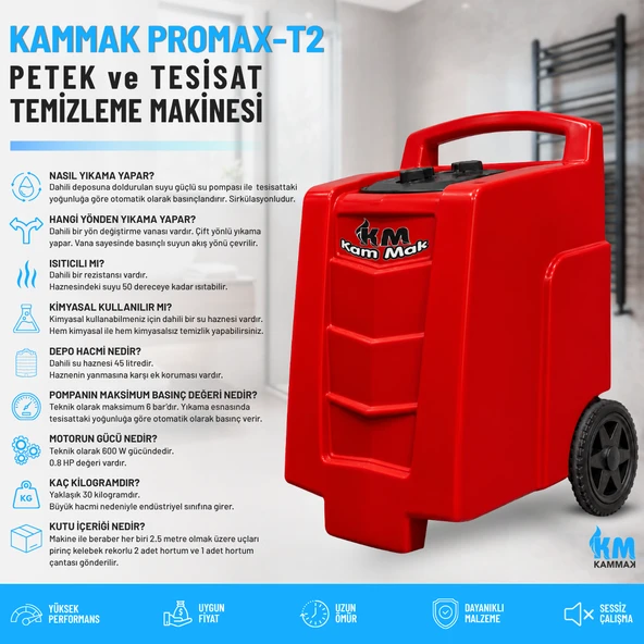 Kammak Petek Temizleme Makinası PROMAX T2 Çift Yönlü Isıtıcılı ürün görseli 1