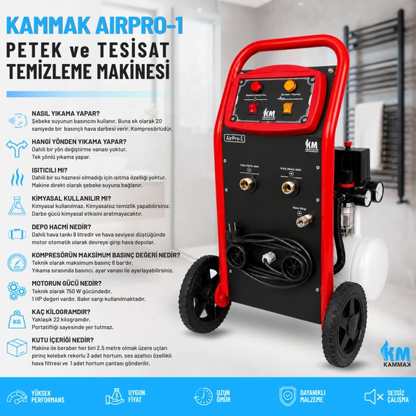 Kompresörlü Petek Temizleme Makinası AirPro-1 Tek Yönlü ürün görseli 1