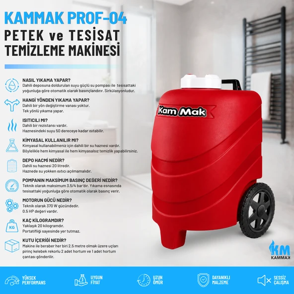 Kammak Prof-04 Isıtıcılı Petek Temizleme Makinası ürün görseli 1