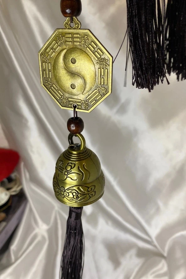 Feng Shui Bereket Şans Mutluluk Çanı Yin Yang Kapı Çanı Deprem Çanı - Resim 4