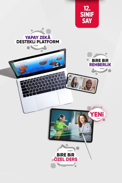 Raunt Premium YKS 2027 Sayısal Hazırlık Seti (Sadece Dijital Lisans) - Yapay Zeka Destekli TYT AYT Sözel Online Eğitim Paketi (30 Canlı Özel Ders + Birebir Sınav Koçluğu Dahil) ürün görseli 1