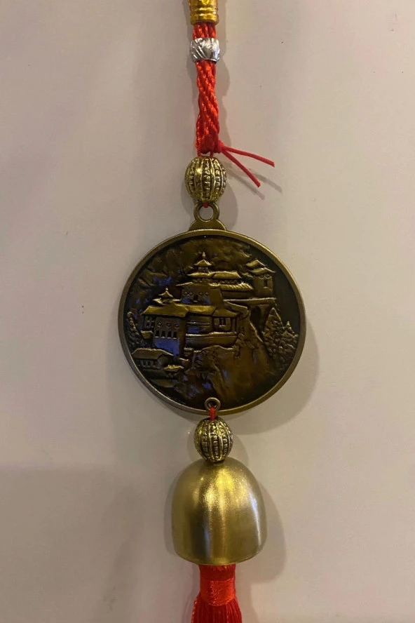 Feng Shui Bereket Şans Mutluluk Çanı Budha Buda Buddha Kapı Çanı Deprem Çan - Resim 4