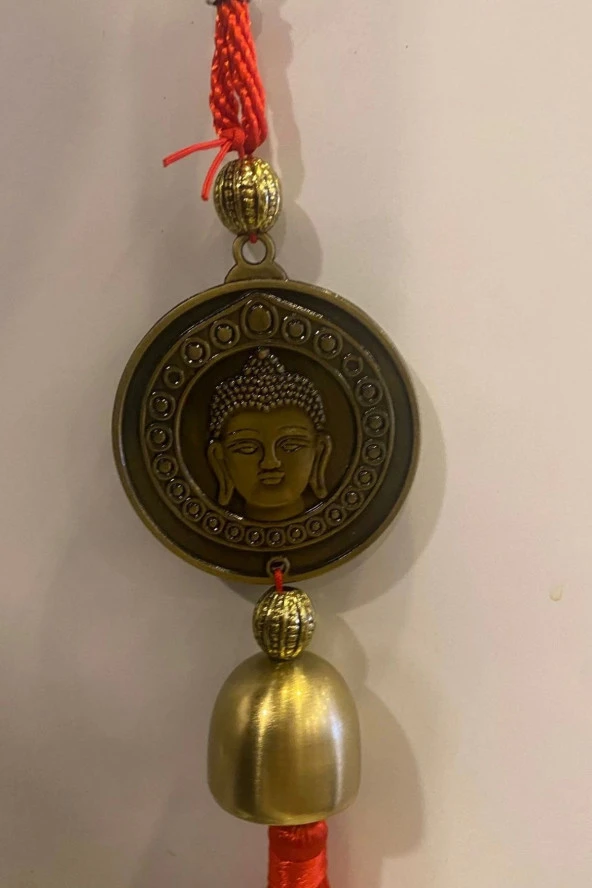 Feng Shui Bereket Şans Mutluluk Çanı Budha Buda Buddha Kapı Çanı Deprem Çan - Resim 5