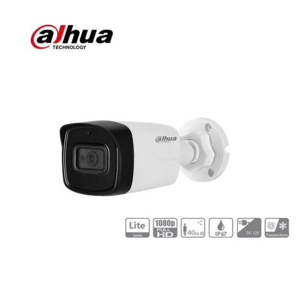 DAHUA  HAC-HFW1200TLP-0360B 2MP 3.6MM CMOS 1080P TVI/AHD /CVI/CVBS IR BULLET KAMERA ürün görseli 1