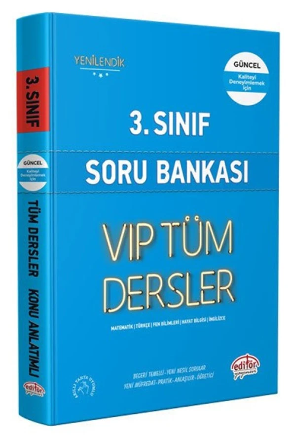 Editör 3.Sınıf Tüm Dersler Soru Bankası ürün görseli 1